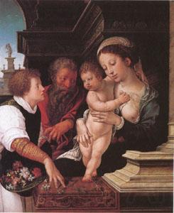 Barend van Orley The Holy Family (mk05) Norge oil painting art